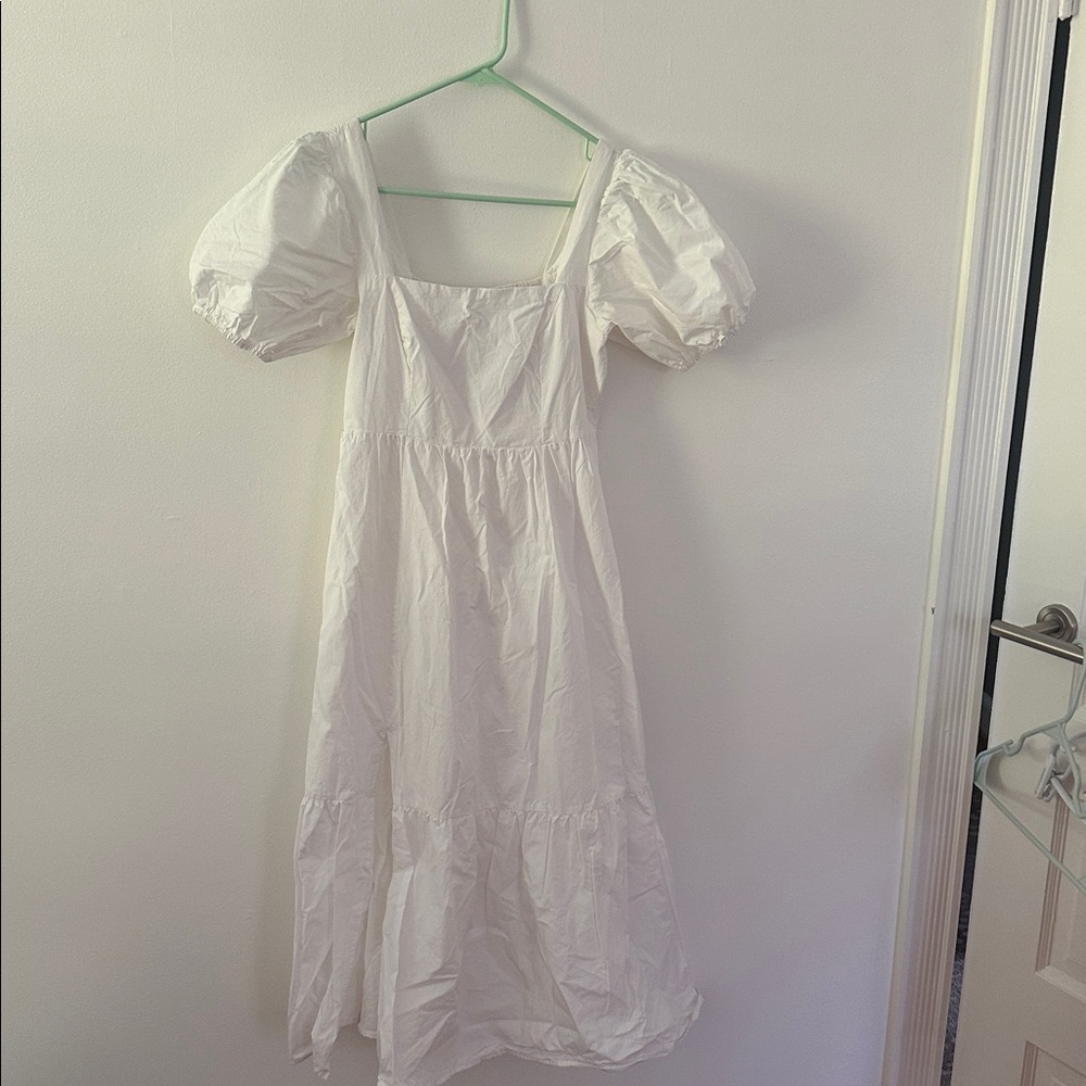 Astr The Label White Midi Dress Size Small EUC